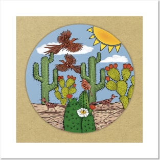 Cactus and wildlife in the Arizona Desert Posters and Art